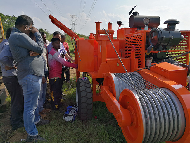 TY90 Cummins Engine Max Pull 100kN Hydraulic Cable Pulling Machine