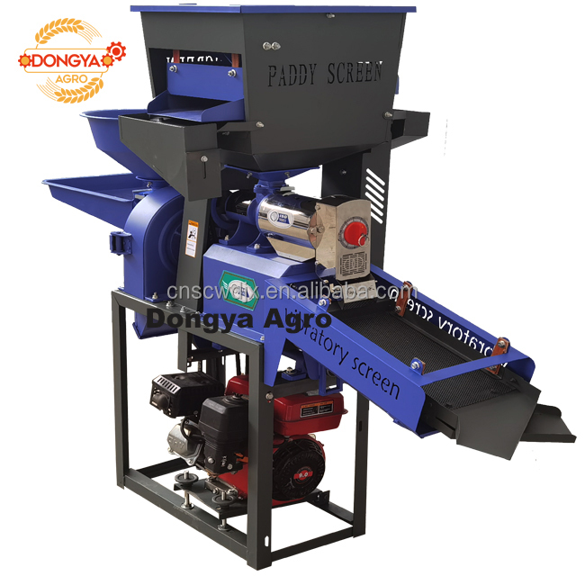 DONGYA AGRO 4 in 1 Stainless Rice Mill Machine With Gasoline Engine