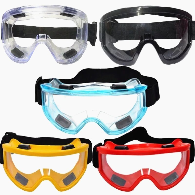 Industrial Work Cool Safety Glasses High Impact Polycarbonate Lens With Strap