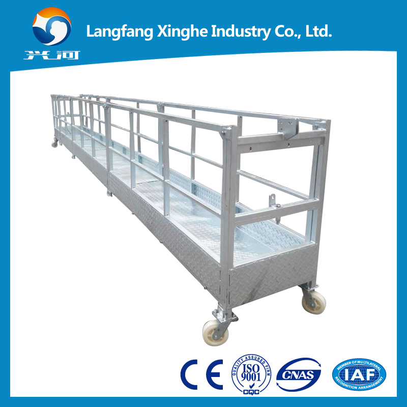 zlp800 hot galvanzied / aluminum high rise building lifting suspended gondola platform with end stirrup