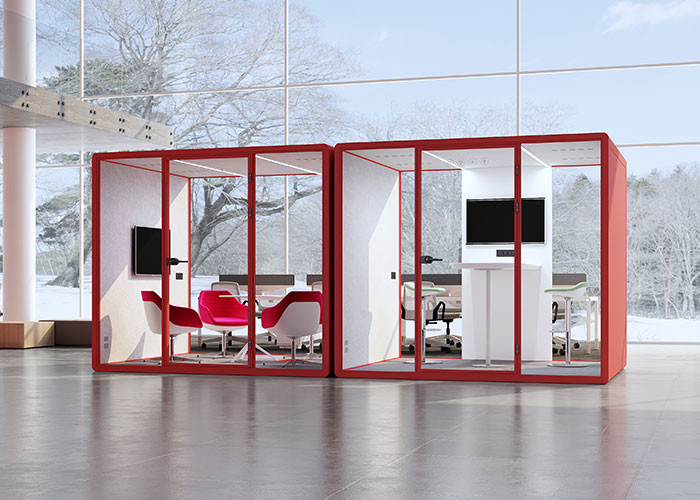 Movable Acoustic Office Pods Aluminum Structure Frame Soundproof Meeting Pods