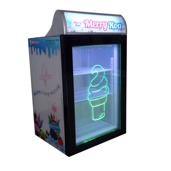 98L Glass Door Upright Mini hotel Bar Display Freezer,small refrigerator showcase SD98 with lightbox