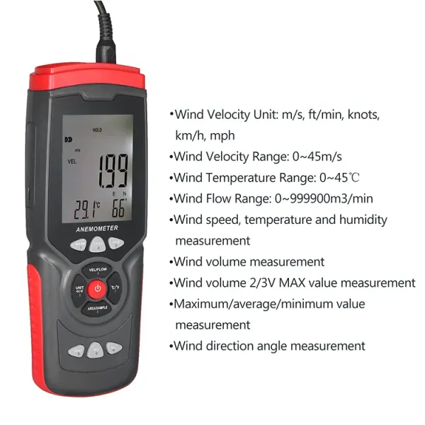 GT8907 Digital Anemometer Product View