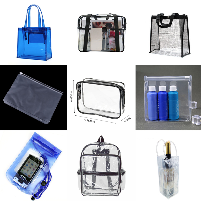 Custom waterproof clear pvc slider plastic zipper bag