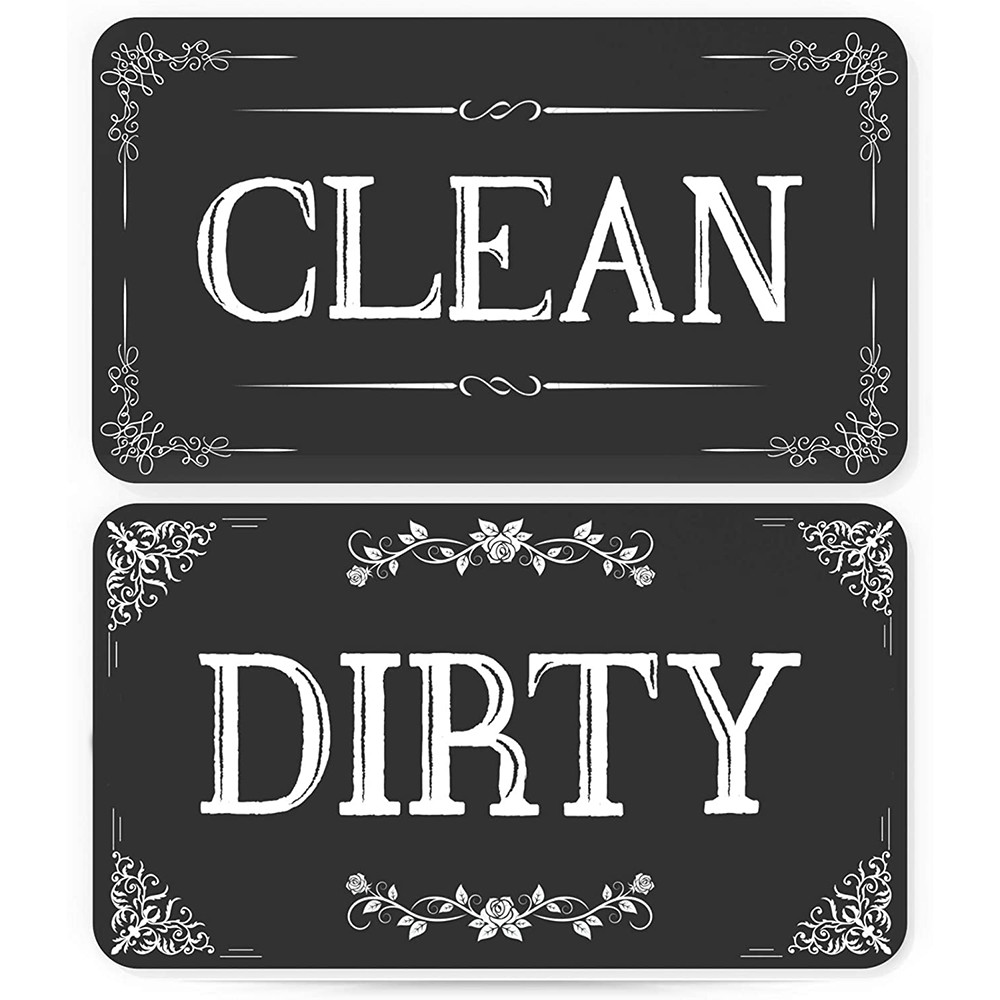 Strong Rectangle Clean And Dirty Dishes Magnet Sign 3.5*2inch for home