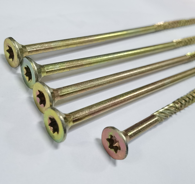 Double Coutnersunk Torx CSK Chipboard Screw Yellow Type 17 Torx Multi Purpose Wood Screws