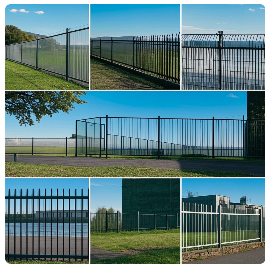 Security Galvanized Steel Fence Panels Wall Fence Corrosion Resistance Custom Design