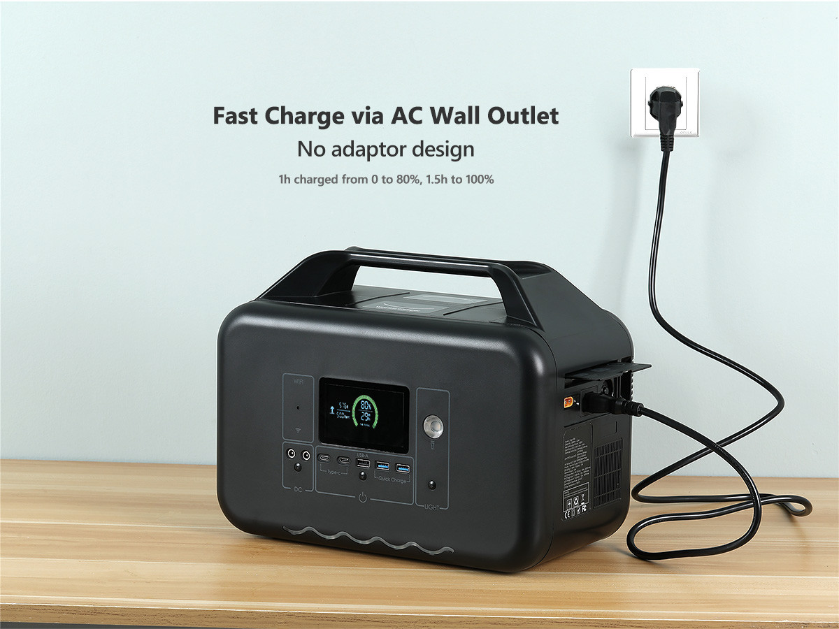 2000W 110V/220V Pure Sine Wave Outdoor Power Bank Portable Solar Power Station LiFePO4