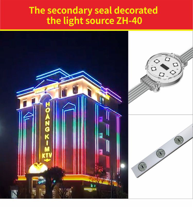 IP68 pixel led light source point light for media facade use for outdoor