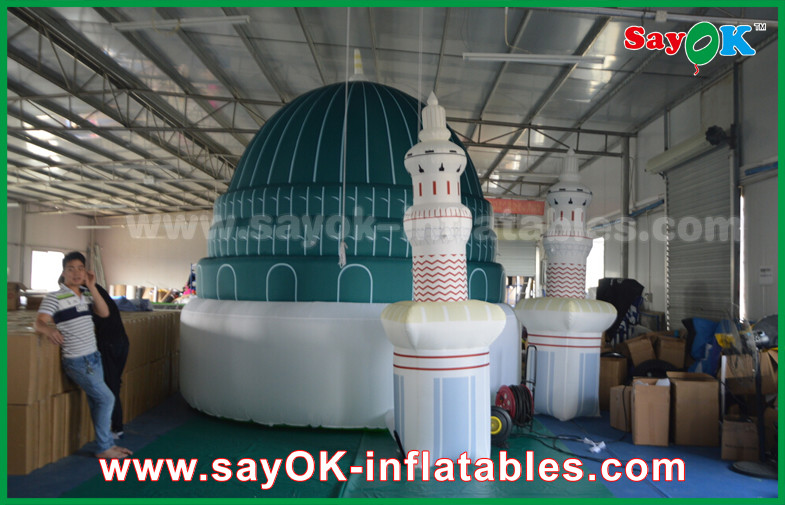 Islam Tower Custom Inflatable Products With White Oxford Cloth , 3m Height