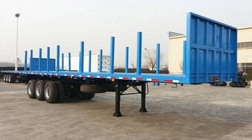 CIMC Hot Sale 3 Axle made by high quality iron 40ft Container Chassis Car Trailers Flat Bed Container Flatbed Semi Trailer