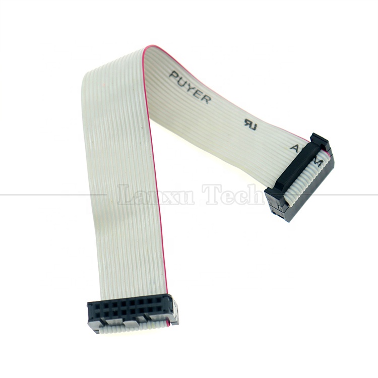 Female to Female 16 PIN 1.27mm Pitch IDC 2.54mm Connector GPIO Grey Flat Ribbon Wire Cable for Hard Drives CD Raspberry Pi