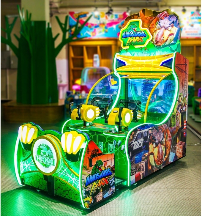 Indoor amusement Dinosaurs Park kids arcade machine, shooting dino lottery game machine