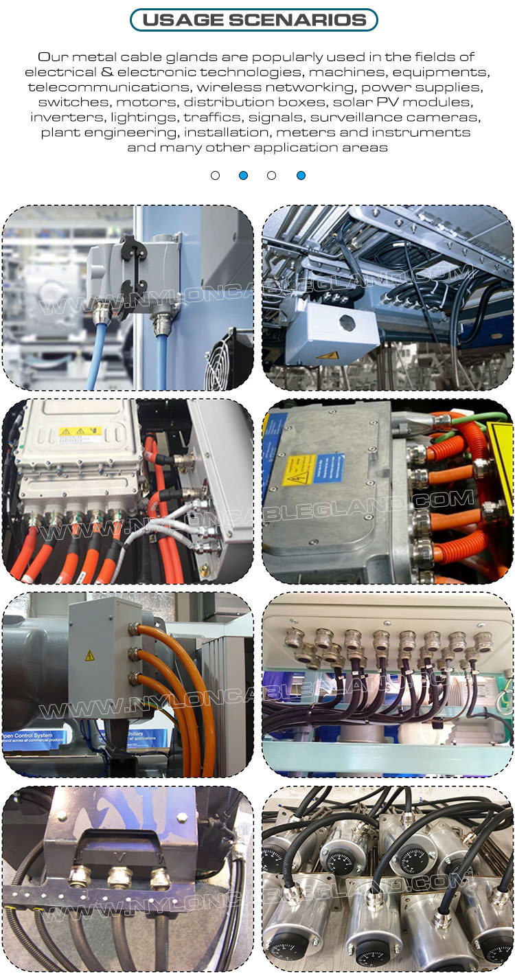Long Thread Cable Gland, IP68/IP69K Brass Metal Cable Glands with Extralong Thread PG7~PG48 & M12~M63 for Thick Panel