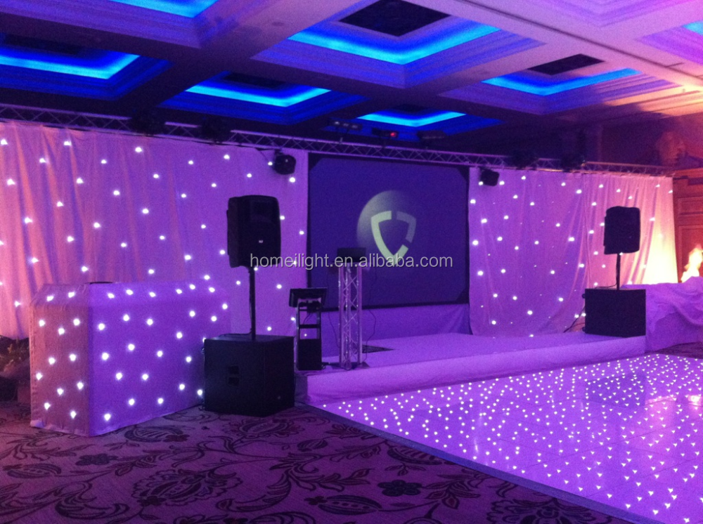 HOMEI LED Star Drop Curtain Changeable Stars Curtain Lights for Stage and Bar Control