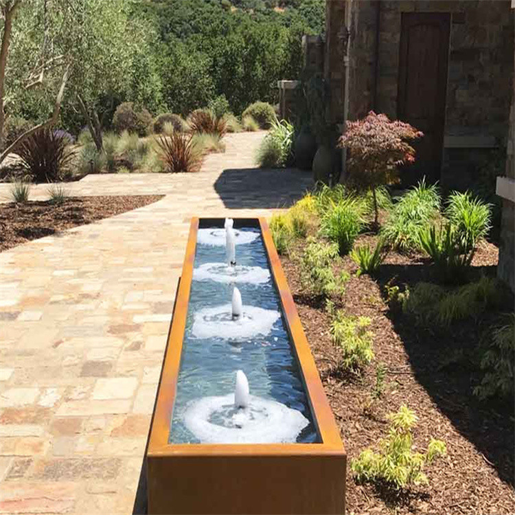 Rusty Waterfall Corten Steel Water Feature 1800mm*1800mm Anti Wear