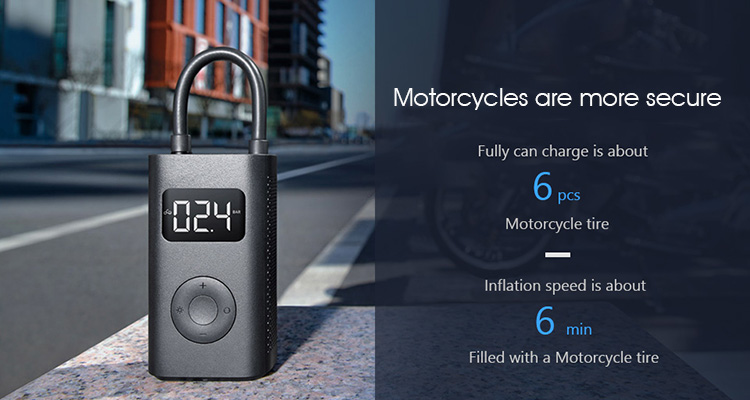 Xiaomi Electric Air Pump Rechargeable inflator 150PSI Smart Digital Tire Pressure Detection for Football Car Bike Pump
