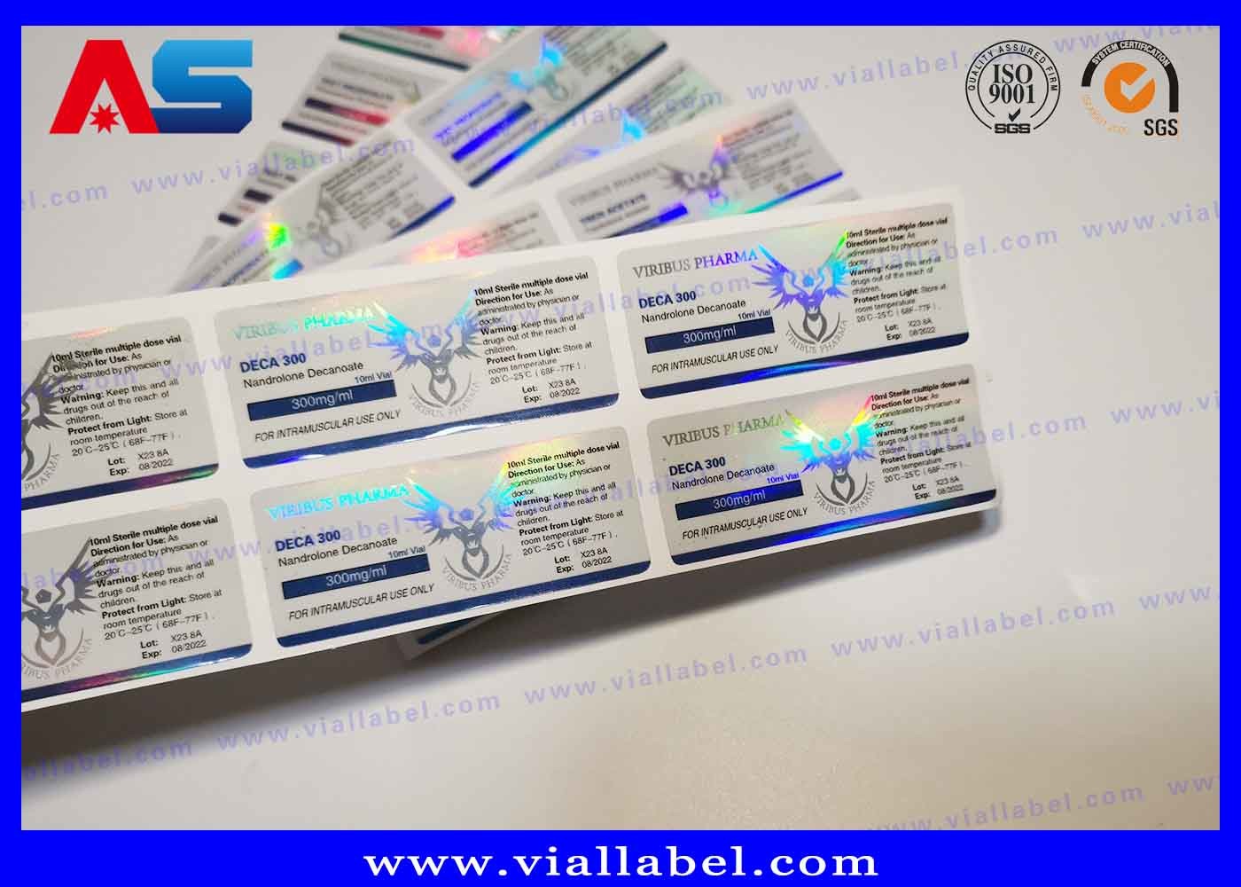 Laser Hologram Printing 30ml Dropper Bottle Labels And Boxes For Essential Oil