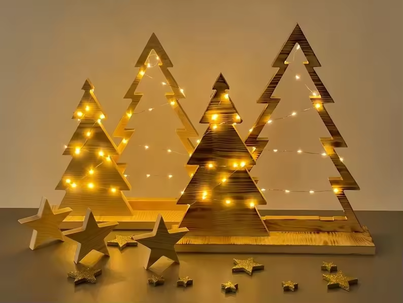 Exquisite wooden Christmas tree decoration High quality table decoration Christmas decoration