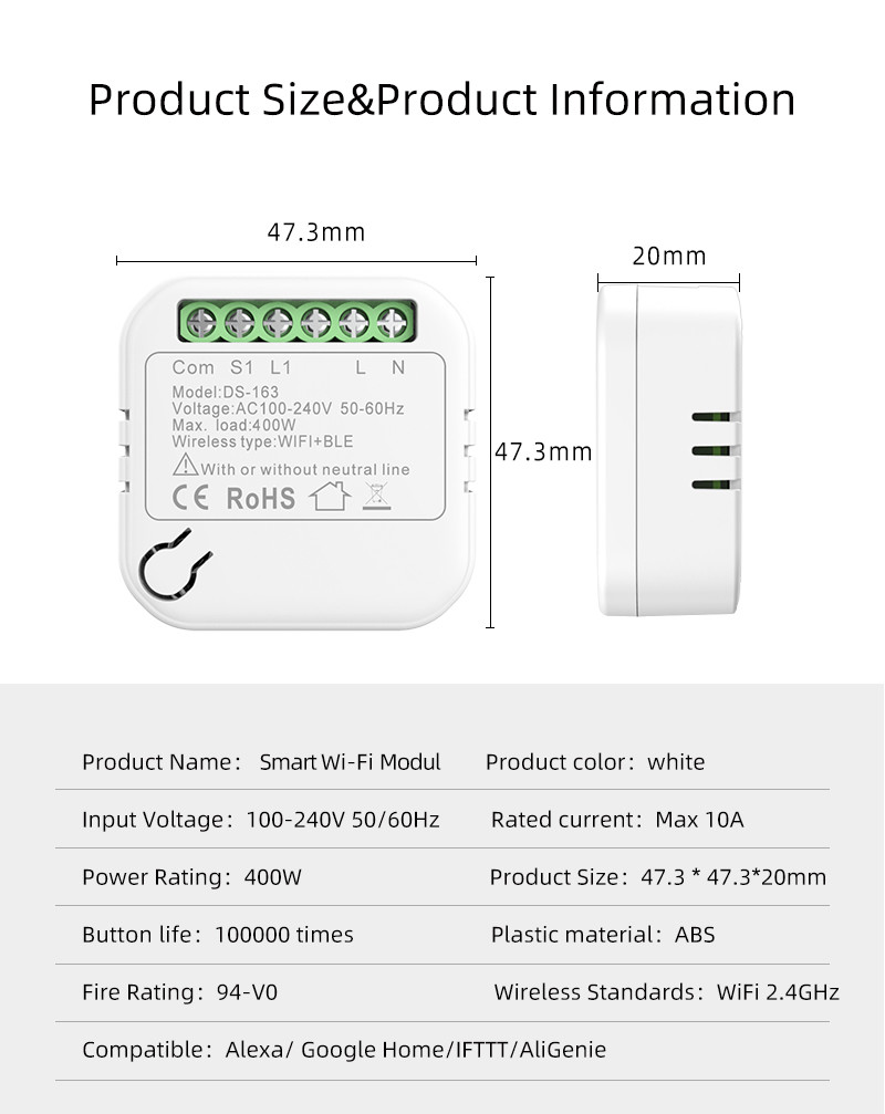 10A WiFi DALI Bus Power Supply Tuya Remote Control Alexa Google Home