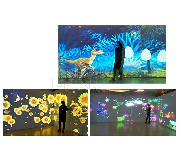USB Dongle Amusement Game Machines Immersive Sea Of Flowers Dual Channel AR Interactive Touch Screen Painting