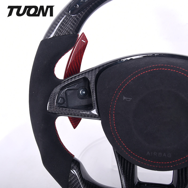 Alcantara LED Carbon Fiber Steering Wheel For Mercedes W205 W204 A45 CLE GLC