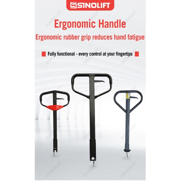 Ergonomic Pallet Truck Handle with Rubber Grip - Multi-Model Compatible