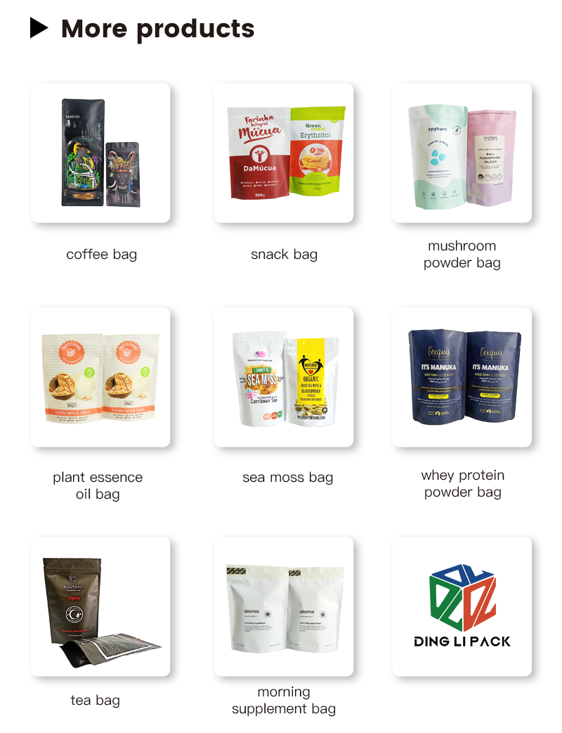 Digital Printing Kraft Paper Pouch Zipper Bag With Euro Hole
