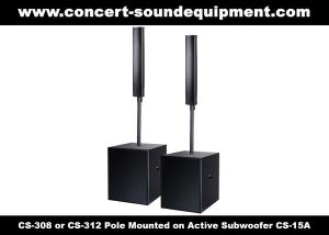 Buy cheap 8 ohm 360W Conference Room Audio Systems 12x3&quot; Aluminium Column Speaker For Church product