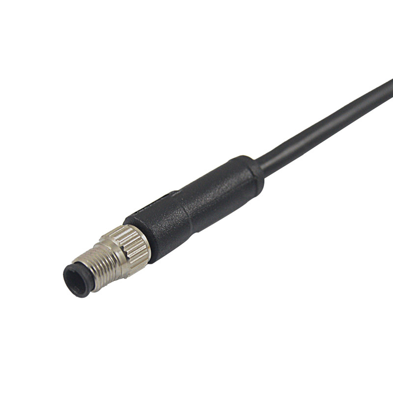 IP67 Automotive Connector 3 Pin Male Shielded Molding Connector M5 Sensor Cable