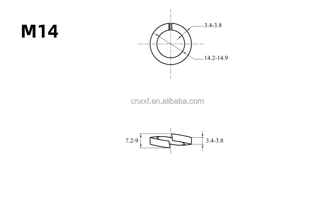 GB93 Standard Plain Finish Hastelloy C-276 Flat Spring Washer M6-M24 for Spring and Load Applications