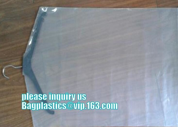 garment packaging bag cover dry clean poly garment bag rolls,laundry dry cleaning garment bag,Clear Polythene 21x4x54'',