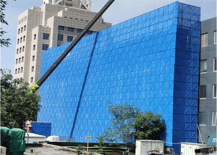 Blue Round Hole Perimeter Safety Screens 1.2X1.8m For Protection