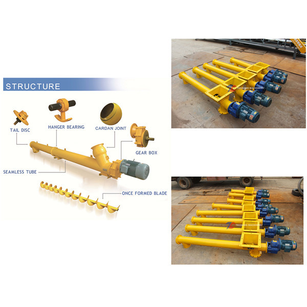 Helical Blade Carbon Steel Cement Screw Conveyor Customized