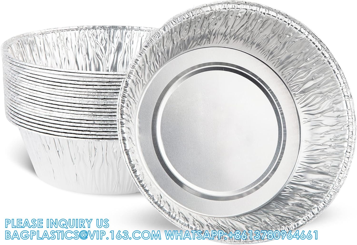 10'' Inch Round Tin Foil Pans Disposable Aluminum, Extra Deep Freezer & Oven Safe - For Baking, Cooking, Storage