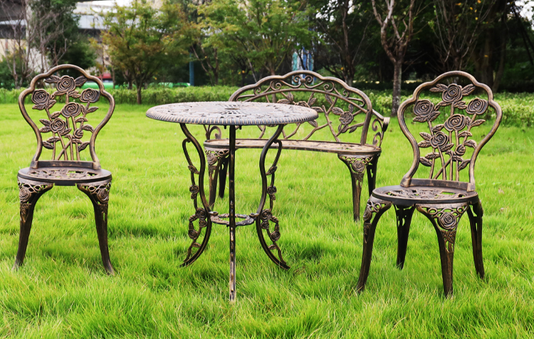 Metal Type Aluminum Love Seat Bench for Outdoor Patio Garden Balcony in Modern Design