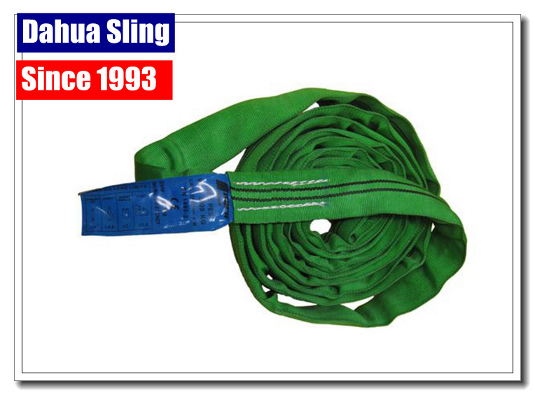 Industrial Endless Round Slings 2 Ton Green For Large Steel Bars Eco Friendly