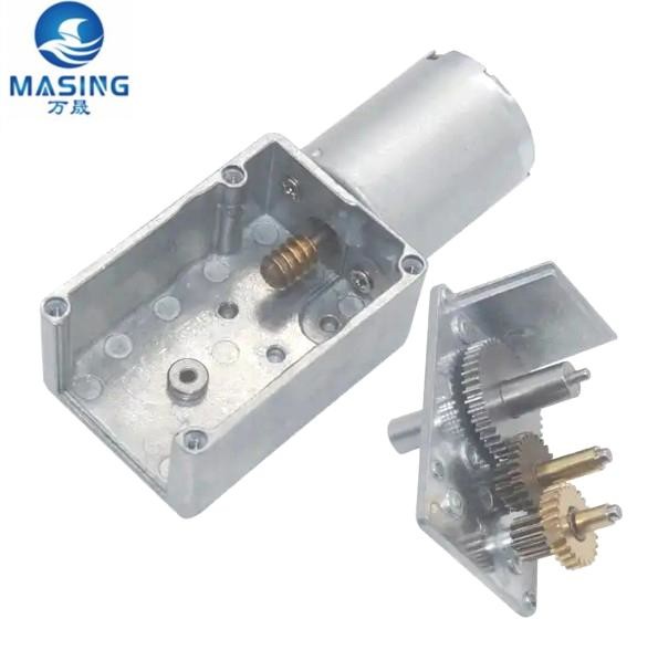 370 Miniature DC 6v12v24v Turbo Worm Gear Reducer Motor With M5 Threaded Shaft For Range Hood And Barbecue Machine