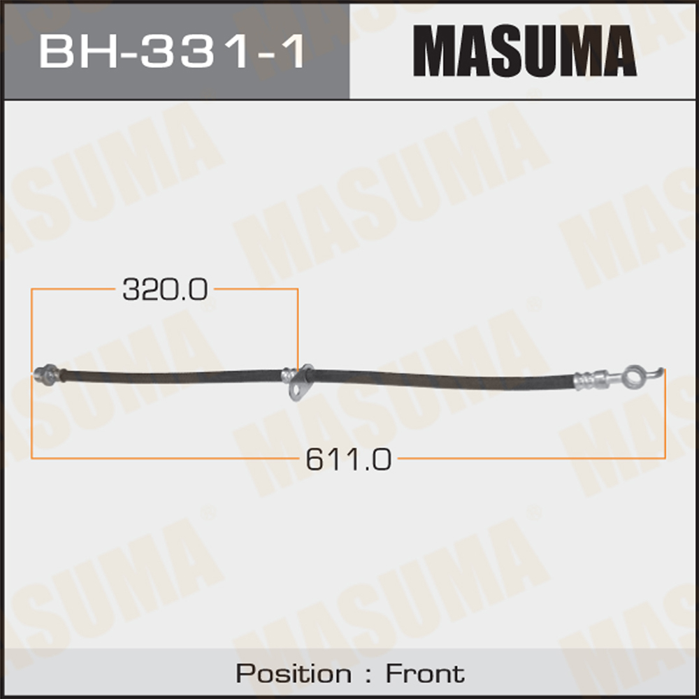 BH-331-1 MASUMA Automotive Hydraulic Brake Hose 90947-02C47 90947-02C77 for TOYOTA COROLLA