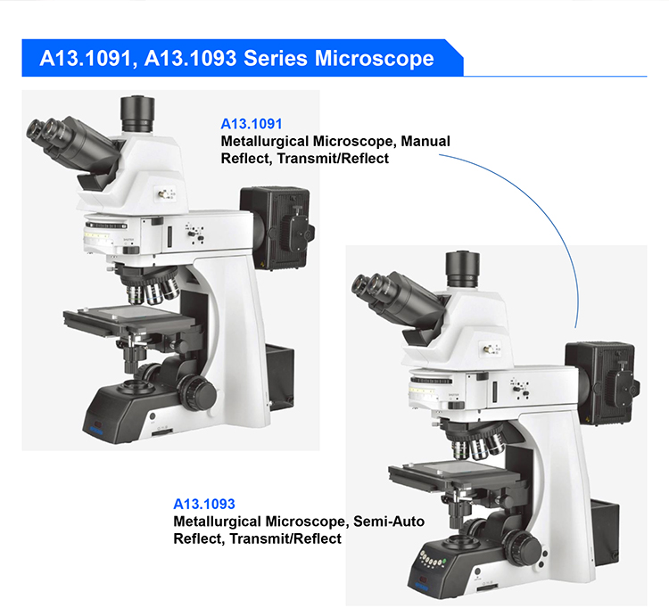 OPTO-EDU A13.1093-R Trinocular Metallurgical Microscope Semi Auto Reflect BF / DF DIC Polarizing