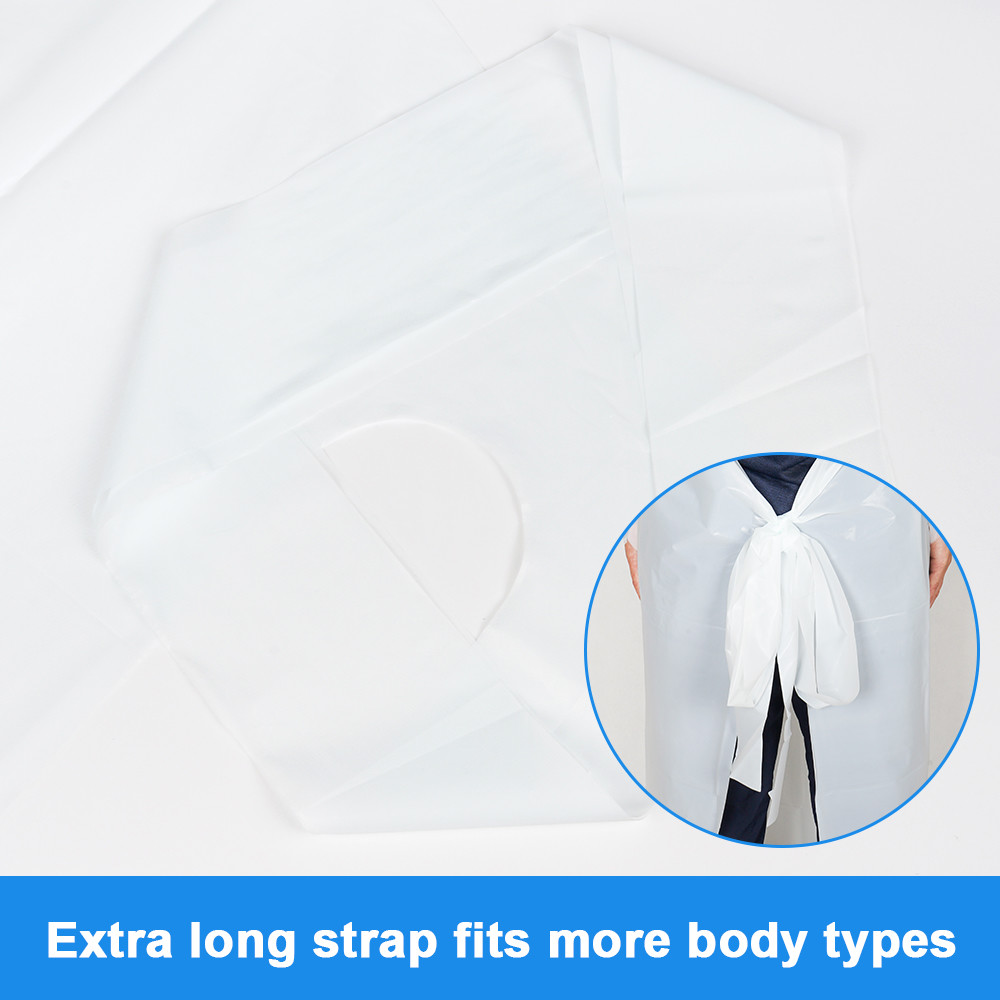 Protective Workwear Round Neck Medical Disposable CPE Surgical Gown