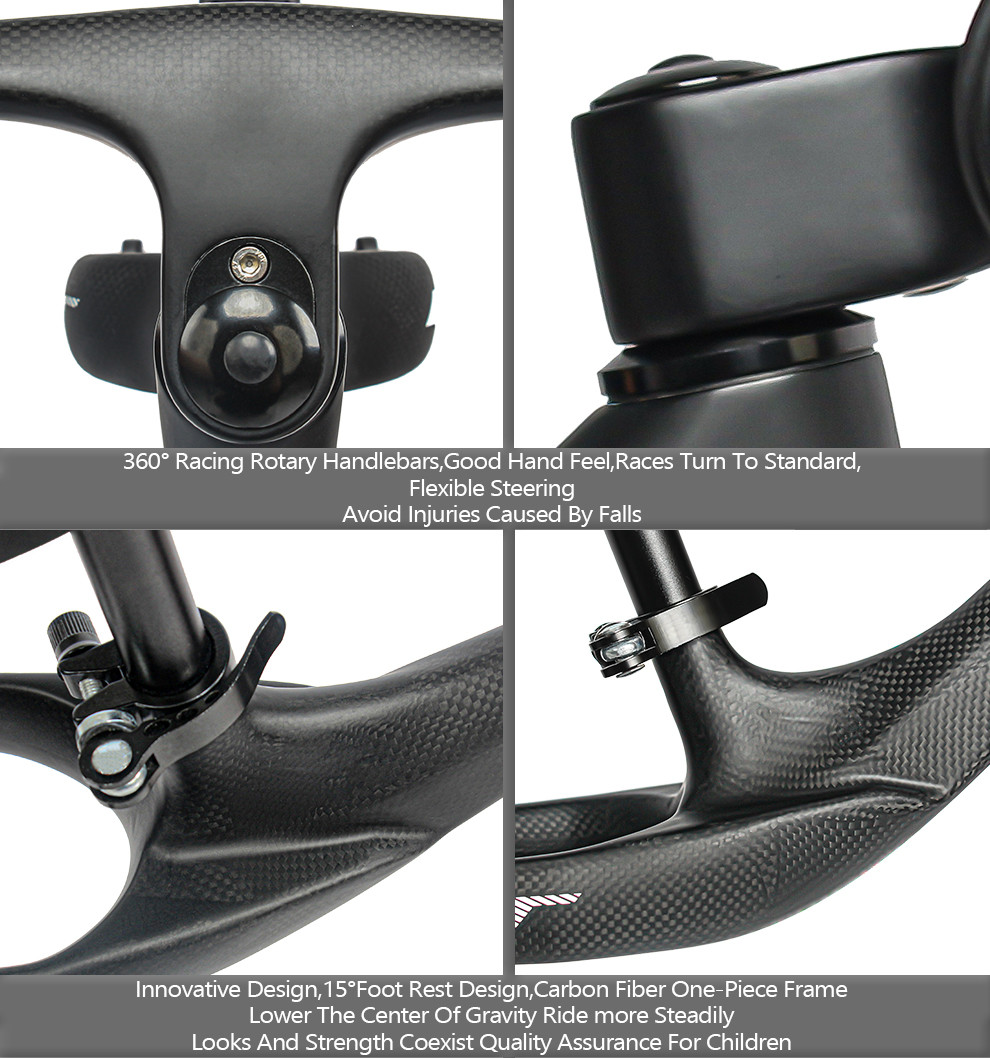 Full Carbon Fiber Childrens Bike Push Bike Innovative Safe Toy Bicycles