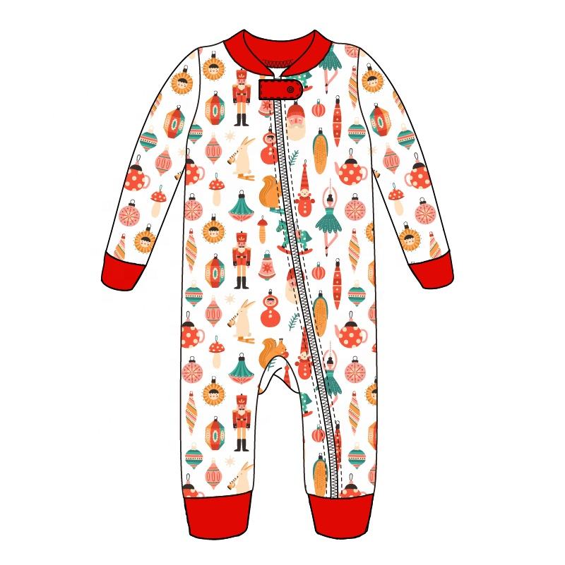 girls printing dress baby christmas red frock A-line dress christmas sets