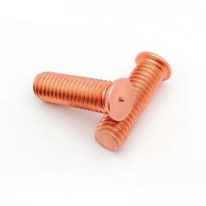China Class 4.8 Copper Plated Brass Welding Stud Threaded Rod Carbon Steel on sale