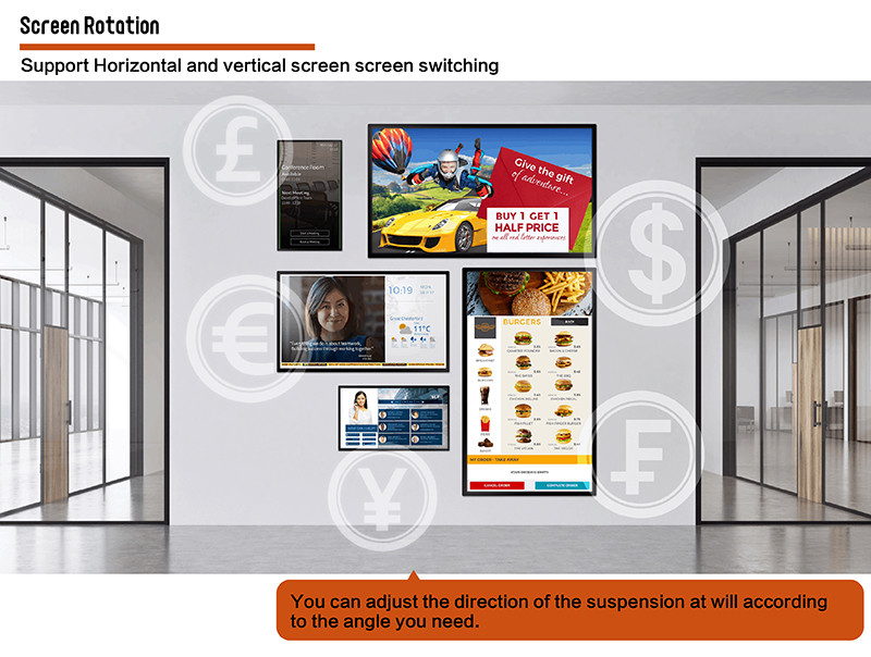 1920*1080 LCD Advertising Screen Multifunctional Rotating Videos Automatically