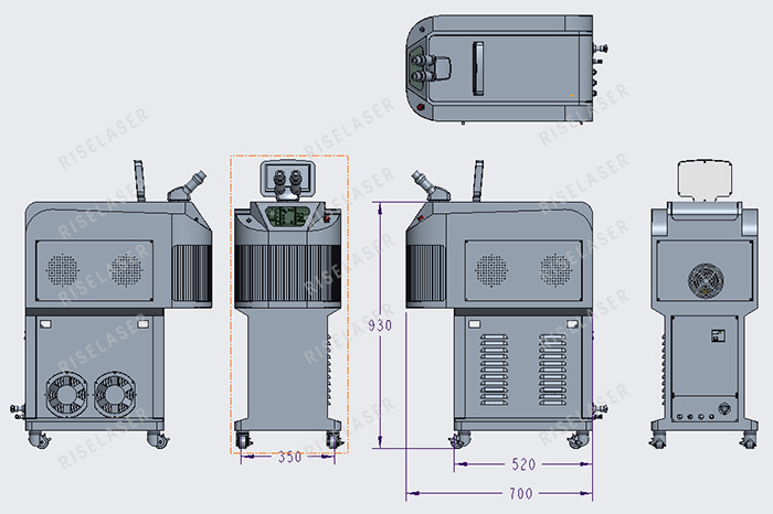 200w YAG Jewelry Laser Soldering Machine With High Clear CCD