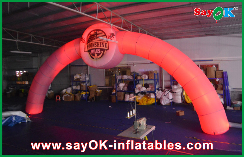 Inflatable Halloween Archway Orange Advertising Arch Inflatable Finish Line Arch / Archway Led Arch 3X6m