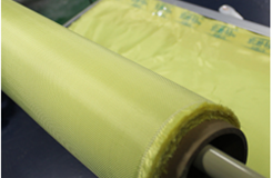 Yellow Kevlar Fire Resistant Fabric Anti Cut 1414 Aramid Woven Cloth For Car