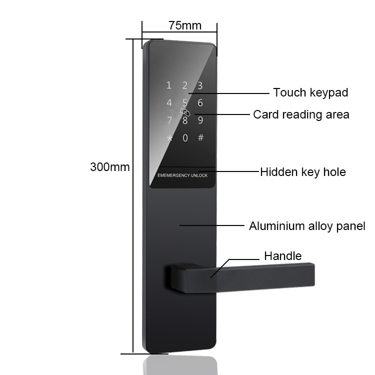 Aluminium Alloy Keyless Wifi Lock Pin Code 65mm Thickness For Airbnb Apartment