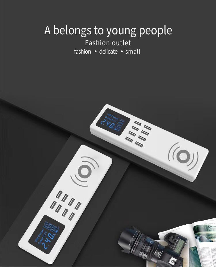WIRELESS CHARGING USB SOCKET New design wireless charging sliding desktop socket /Sliding electric tabletop socket